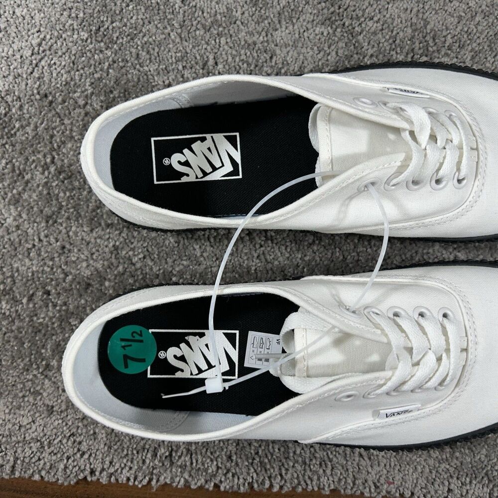 Vans Authentic Creeper Women’s Size 9 Core White Black Sole Grunge Shoes NWOB - Picture 9 of 11